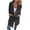 Black, variant on Hvyesh Fleece Jackets for Women Lapel Collar Mid Length Pea Coats Single Breasted Solid Trench Coat Long Sleeve Casual Outwear