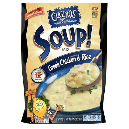 (4 Pack) Cugino's Greek Chicken & Rice Soup! Mix, 7