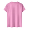 thumbnail image 3 of Women's Football Graphic T-Shirt, Women's Soccer Letter Print Short Sleeve T-Shirt, Casual Summer Neck Top for Women Sports Fan Tee Shirt Everyday for Soccer Tournament 2026 Pink Size: 2XL, 3 of 4
