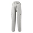 thumbnail image 7 of Dresfit Cargo Sweatpants for Men Elastic Waist Big and Tall Baggy Pants Casual 2026 Loose Uncuffed Hiking Sweat Pants Lounge Outdoor Trousers Light Gray XL, 7 of 7