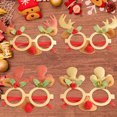 thumbnail image 2 of Marco de gafas de Navidad para fiestas, vacaciones, Bar, Hotel, oficina, cafetería, decoración bonita, accesorio para fotos, gafas para niños Kits de decoración para fiestas campana de oro Bewildely HA069936-01, 2 of 6