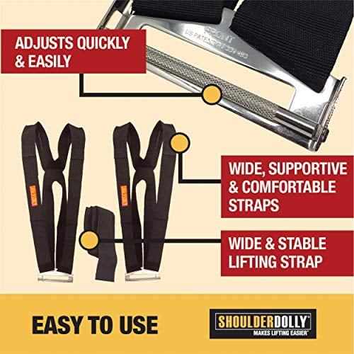 Shoulder Dolly Moving Straps - Lifting Strap for 2 Movers - Lift