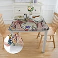 thumbnail image 2 of Acheng Butterfly Flowers Art Square Tablecloth with Elastic Edge 100% Polyester Fiber 36*36, 2 of 8