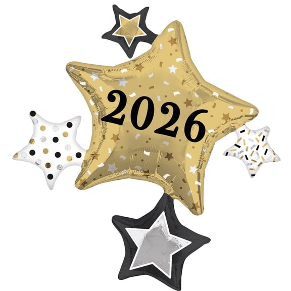 Graduation 32" wide large shape "Class of 2026" helium balloon