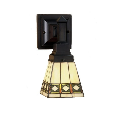 5"W Diamond Mission Wall Sconce