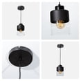 thumbnail image 5 of Lámpara colgante, acabado negro mate, 40W, 1 luz E27, 5 of 5