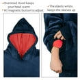 thumbnail image 4 of Tirrinia Oversized Blanket Hoodie, Wearable Fluffy Sherpa Blanket, Reversible Cozy Sweatshirt Blanket Gift for Adult Women Men boyfriend husband, 4 of 6