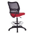 thumbnail image 3 of Deluxe AirGrid Back Drafting Chair with Rouge Red Fabric Seat, 3 of 5