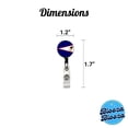 thumbnail image 4 of American Samoa Country Flag Retractable Reel ID Badge Key Card Name Tag Holder with Clip, 4 of 7