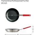 thumbnail image 3 of Tramontina Professional 10-Inch Non Stick Frying Pan, Heavy-Gauge Aluminum Skillet with Reinforced Nonstick Coating, Red Handle, Dishwasher and Oven Safe, 3 of 8