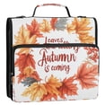thumbnail image 5 of FORMRS Zipper Binder with Shoulder Strap 2-inch Ring 500 Sheet Capacity File Bag, Leaves Pattern, 5 of 5