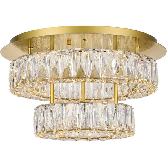 36W  Led Flush Mount in Contemporary Style-10 inches Tall and 17.7 inches Wide Bailey Street Home 390-Bel-5048012