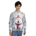 thumbnail image 4 of Playful Schnauzer Welcomes Winter Snowy Day with Cardinal Bird All Over Print 3D Baseball Jacket Siberian Sammy Dog Lover Bomber Jacket Softball - 12017, 4 of 6