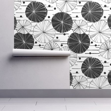 - Peel-and-Stick Removable Wallpaper Botanical Retro Modern Floral Plant Nature