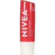 NIVEA Strawberry Lip Care - Tinted Lip Balm for Beautiful, Soft Lips, 0.17 Oz.