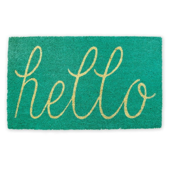 DII Blue Hello Coir Doormat 18" X 30"