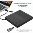thumbnail image 2 of Type C & USB 3.0 Portable CD/DVD +/-RW Burner Reader Player Rewriter with SD TF Card Reader and USB Flash Drive Port, 2 of 4