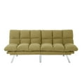 thumbnail image 3 of Gewnee Pullout Couch Bed,3 in 1 Convertible Sleeper Sofa Bed,Futon Corduroy Loveseat with Adjustable Backrest for Apartment and Office.Yellow, 3 of 19