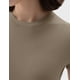 thumbnail image 3 of Body de manga corta con cuello redondo para mujer Camiseta de la colección Smoke Cloud TopsCaquiPequeño esquí esquí Gafas de esquí, 3 of 5