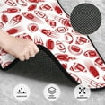 thumbnail image 3 of Pofeuu Red Football Print Car Foot Mat Set of 4 Pieces - All-Weather Full Set Floor Mats for Cars Trucks SUVs, 3 of 7
