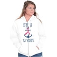 thumbnail image 3 of BCA Pink Ribbon Hope is An Anchor Zip Hoodie Sweatshirt Women Brisco Brands S, 3 of 6