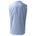 thumbnail image 5 of JINMGG Mens Shirts Clearance,Men Casual Solid Pullover V Neck Cotton Linen Sleeveless Pocket Tank Tops, 5 of 5