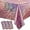 Iridescent Pink, variant on 3 Pack Holographic Silver Tablecloth, Shimmery Laser Party Decorations, Disposable Plastic Table Cover for Birthday Wedding Disco Events, 54x108", Silver