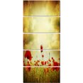 thumbnail image 2 of Red Poppies on Grunge Background - Floral Canvas Art Print, 2 of 3
