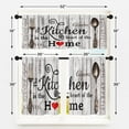 thumbnail image 6 of Farmhouse Rustic Kitchen Window Curtains Valance and Tier Set 36 Inch, Country Rod Pocket Short Tier Curtain for Bathroom, Wooden Vintage Small Cafe Drapes for Kitchen Decor, 6 of 7