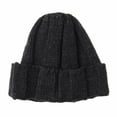 thumbnail image 2 of WITHMOONS Knitted Ribbed Beanie Hat Basic Plain Solid Watch Cap AC5845 (Charcoal), 2 of 3