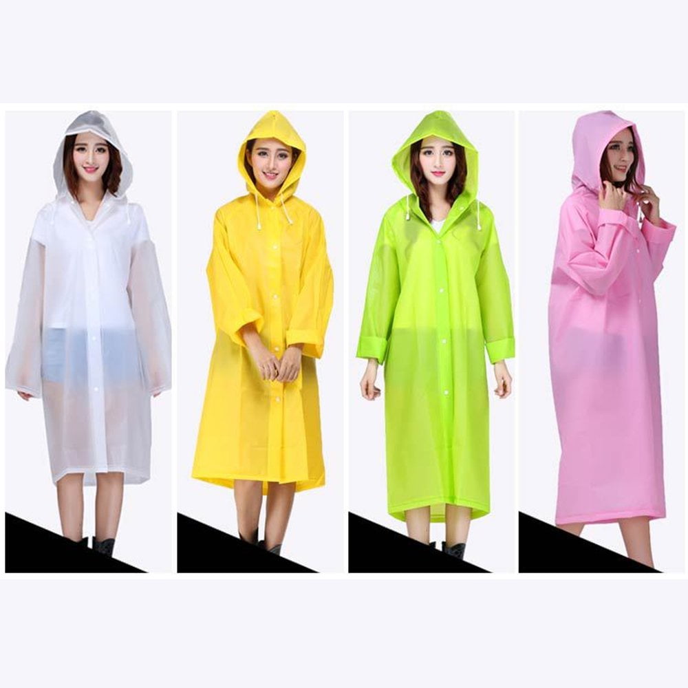 Universal Long Style Solid Color EVA Raincoat Adult Waterproof Rain ...