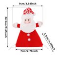 thumbnail image 6 of Dserfhy Christmas Doll Knitted Candy Bag Reusable Drawstring Gift Bag Santa Claus Snowman Shape Holiday Party Favor Bag, 6 of 8