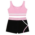 thumbnail image 3 of Lejafay Kids Girls Athletic Tracksuit 2 Piece Outfits Dance Tank Tops Sport Bra and Yoga Shorts Pink 8, 3 of 7