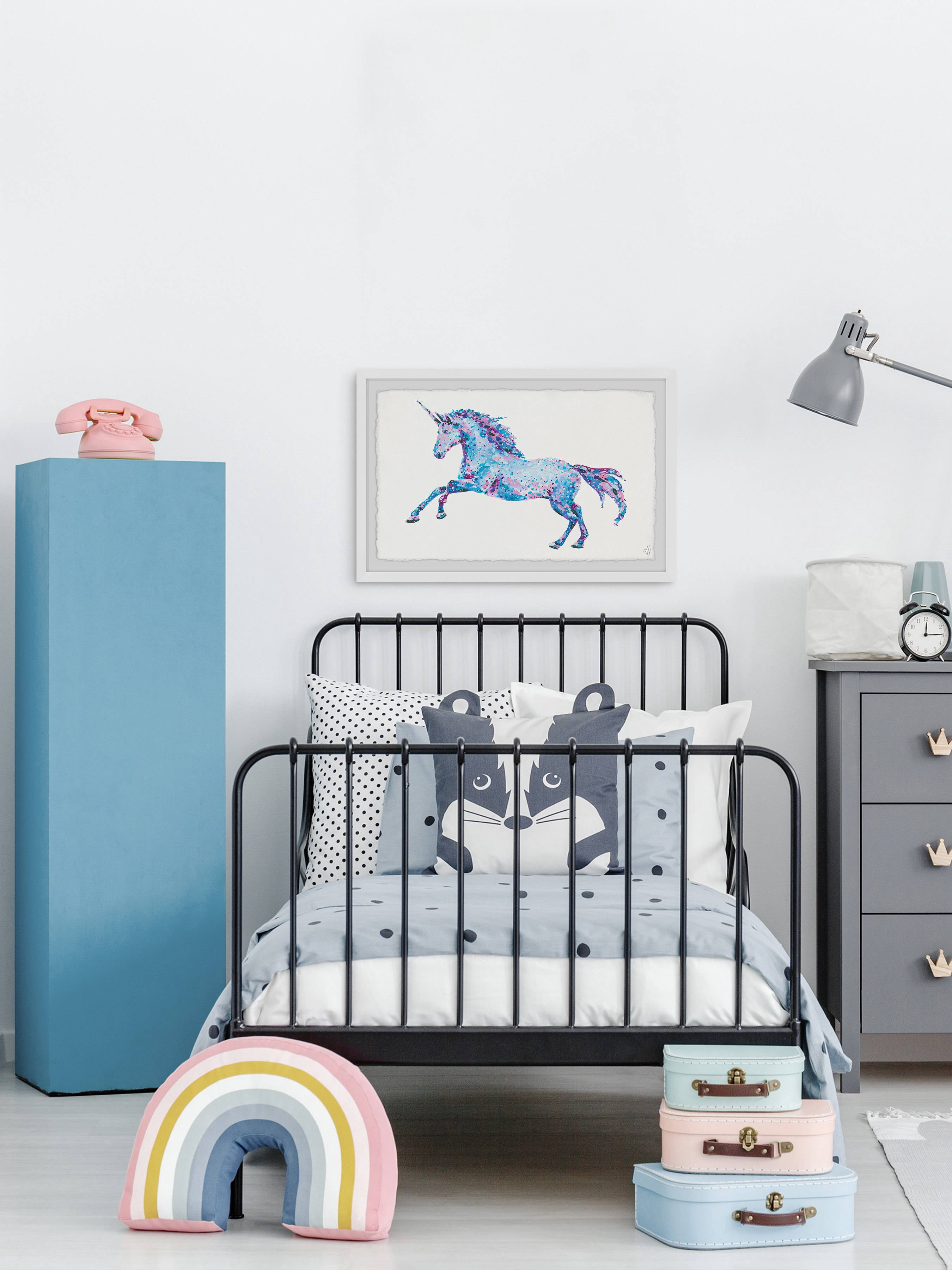 Marmont Hill Unicorn Magic Dust Framed Wall Art, 12.00" x 1.50"