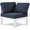 Navy, variant on Meridian Furniture Nizuc White Outdoor Patio Corner Chair