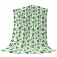 thumbnail image 6 of St. Patrick's Day Blanket Soft Cozy Warm Throw Blanket for Couch, Plush Fuzzy Flannel Fleece Blankets for Sofa, Lucky Shamrock Green Spring Plants Vintage Bed Blankets Gifts for Men, 50"x60", 6 of 9