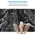 thumbnail image 3 of Abstract Black White Grey Marble Marbled Fluid Texture Pattern Gaming Mouse Pad 31.5 X 11.8 Inch XL Extended Large Keyboard Non-Slip Rubber Base with Stitched Edges for Home Office, 3 of 6