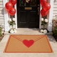 thumbnail image 2 of Birdeem Valentine's Day Welcome Mat, Heart Envelope Design, Non-Slip Backing for Indoor and Outdoor, Front Door Rug, 2 of 6