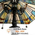 thumbnail image 4 of Tiffany Floor Lamp 16" Wide Mission Style Stained Glass Standing Lamp, 4 of 7
