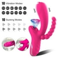 thumbnail image 3 of XBONP Vibromasseur à Point G Stimulateur à Succion Jouets Vibrants pour Femmes Rouge, 3 of 8