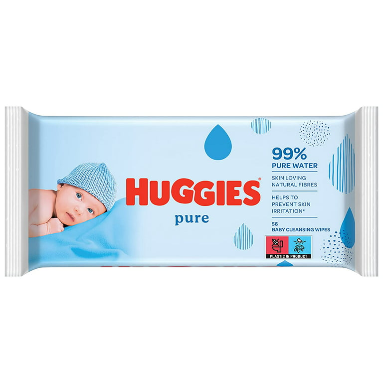 Huggies Pure Baby Wipes Fragrance Alcohol Free Wet Wipes 56 Count - Pack 10 (560 Total) - Walmart.com
