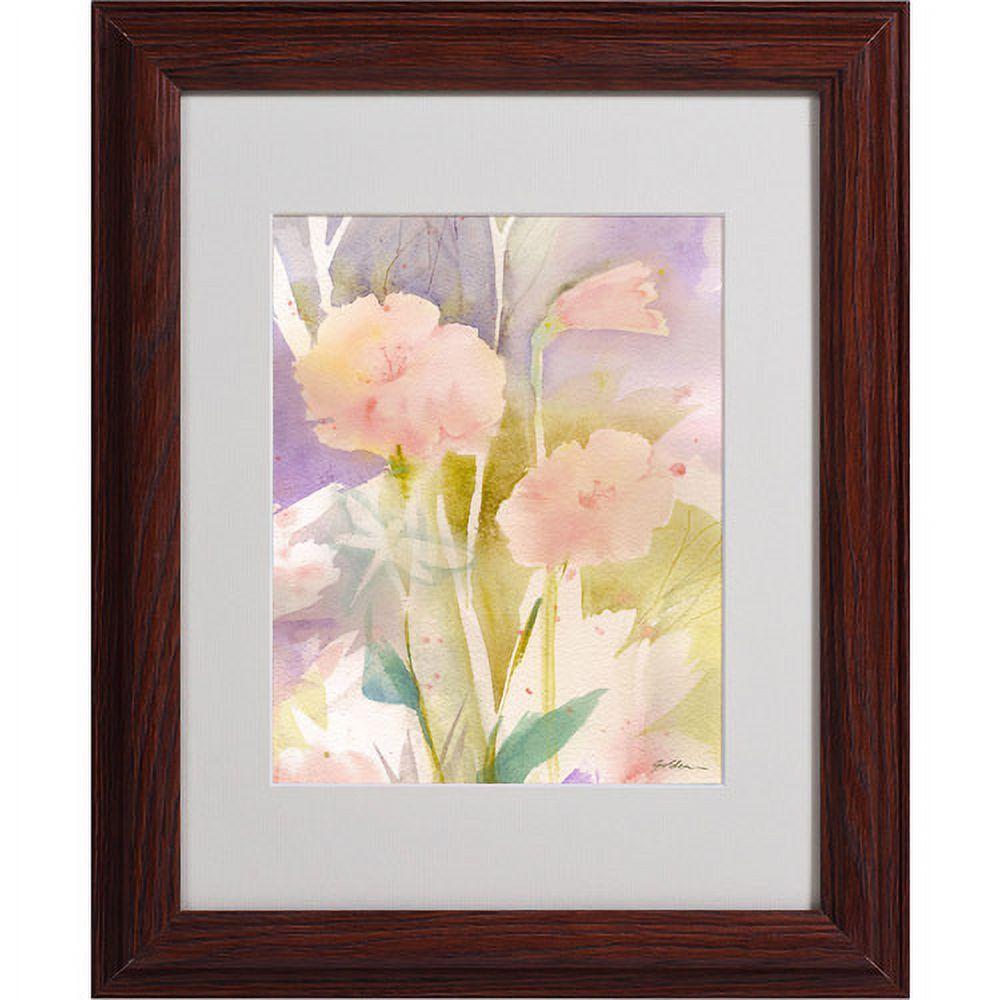Trademark Fine Art "Pink Dragonfly Shadows" Matted Framed Art by Sheila Golden