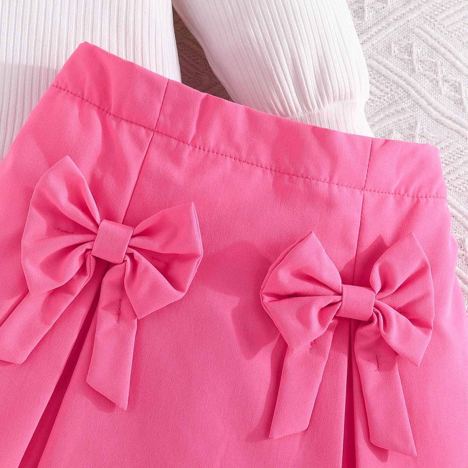 Ensemble Fille Haut Manches Longues + Jupe Plissée – Style école Décontracté, 3-7 Ans - 2