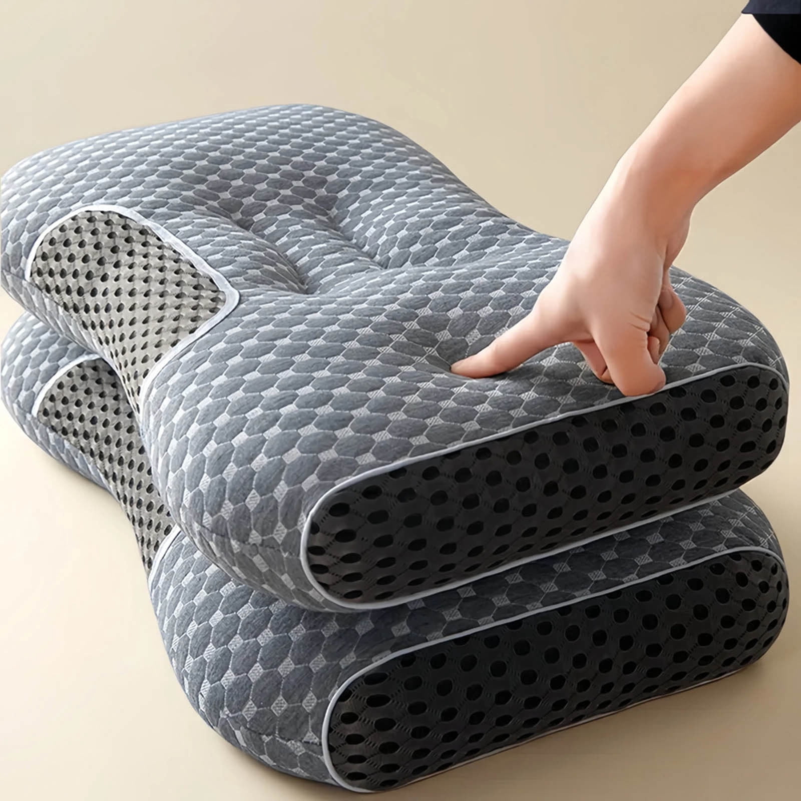 Ergonomic Cervical Pillow for Neck & Shoulder Pain Relief - Memory Foam Contour Pillow for Side & Back Sleepers, Orthopedic Support for Deep Sleep, Machine Washable & Non-Collapsing