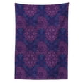 thumbnail image 3 of Ambesonne Ethnic Tablecloth Rectangular Table Cover, Paisley Flower, 60"x90", Dark Blue Purple, 3 of 4
