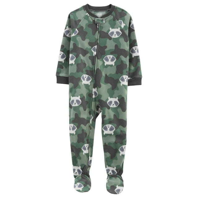 Mameluco Carter´s Child of Mine Verde Estampado mapache 6-9M