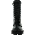 thumbnail image 3 of Steve Madden Womens Conrad Leather Embellished Combat & Lace-up Boots, 3 of 3
