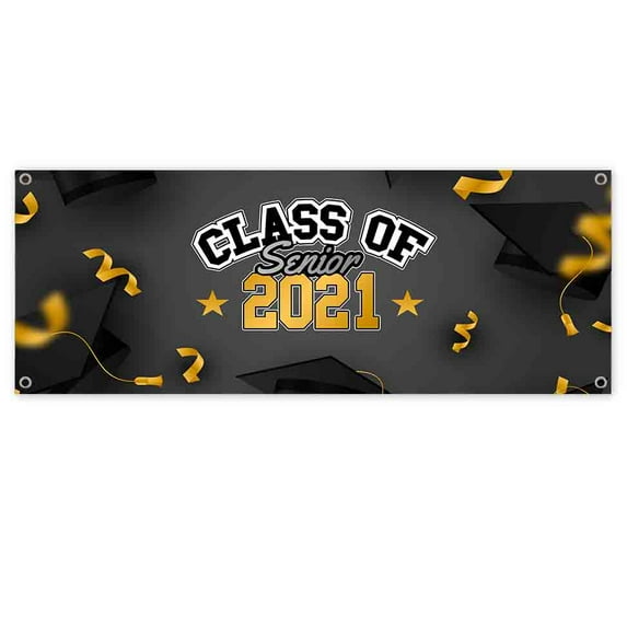 Senior Class of 2021 13 oz Banner 13 oz Vinyl Banner With Metal Grommets