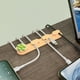 thumbnail image 3 of Organizador de cables, soporte para cables de datos, concentrador de almacenamiento, abrazadera de goma, plegable, marco de metal, para oficina, carga rápida, gestión de cables, duradero,, 3 of 8