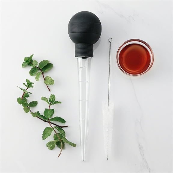 28ml Large Turkey Baster with Cleaning Brush, Meat Baster Kitchen Utensil for Turkey Beef Pork Roasting Chicken, New Portable Turkey Baster, Easy to Use Powerful Bulb Baster Syringe